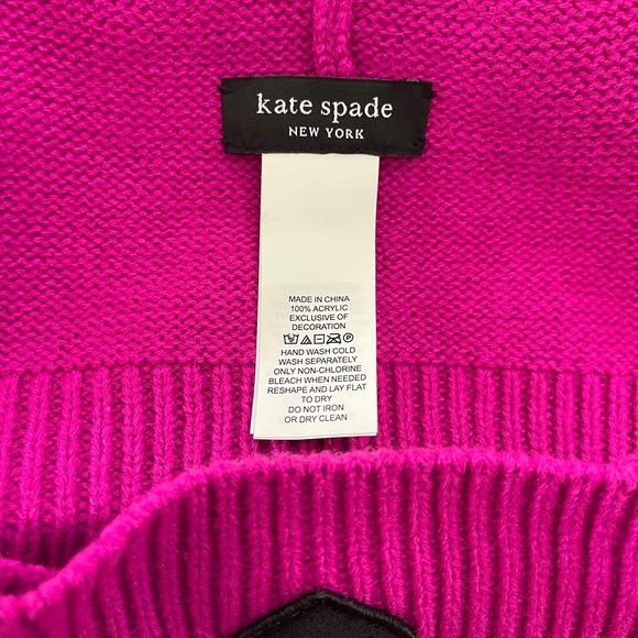 Kate Spade Flocked Ribbed Spade Beanie - Picture 5 of 5